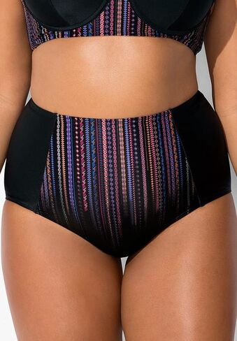 Swimsuits For All Women's High Waist Piped Swim Brief (Plus in Saudi Arabia