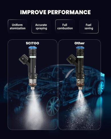 4ps SCITOO Fuel Injector Automotive Engein L50113250 Replacement Kits fit for 2010-2013 for Mazda for 3, 2012-2013 for Mazda for 3 Sport, 2012-2015 for Mazda for 5, 2009-2013 for Mazda for 6 in Saudi Arabia