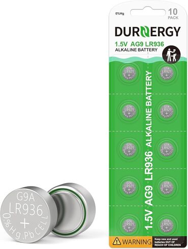 AG9 Battery 100 Pack, LR936 Batteries LR45 1.5V AG9 Battery G9 194 394 Button Cell Watch Batteries, 1.5 Volt Alkaline Battery in Saudi Arabia