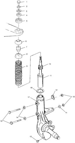 Front Shock Absorber Fits Polaris Sportsman 500 400 450 570 600 700 800 (1999-2019) in Saudi Arabia