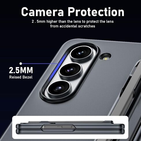 حافظة لهاتف Motorola Razr 2024، حافظة Razr 2024 شفافة مع واقي شاشة أمامي، غطاء صلب مقاوم للصدمات ومقاوم للسقوط لهاتف Moto Razr 2024 in Kuwait