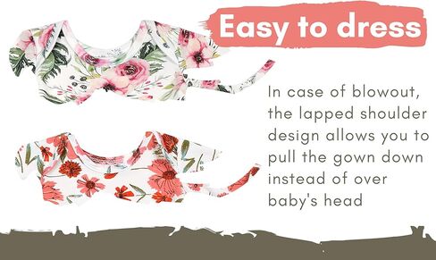 Newborn Baby Boy Long Sleeve Sleeper Gown Coming Home Outfit Nightgown Hat Set 0-3 month (Green) in Kuwait