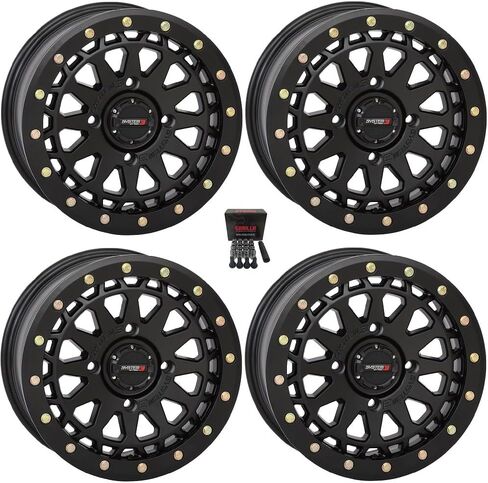 System 3 SB-6 Beadlock 15 "Wheels Matte Black (4+3) Can-Am Maverick X3 / Pioneer 1000 in Saudi Arabia
