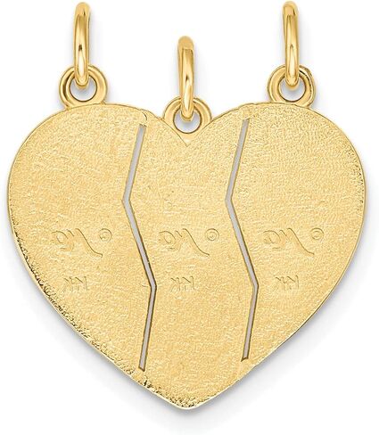 Lex & Lu 14k أصفر الذهب 3 قطع Break-Apart Big Sis ، Sis & Lil Sis Charm in Saudi Arabia