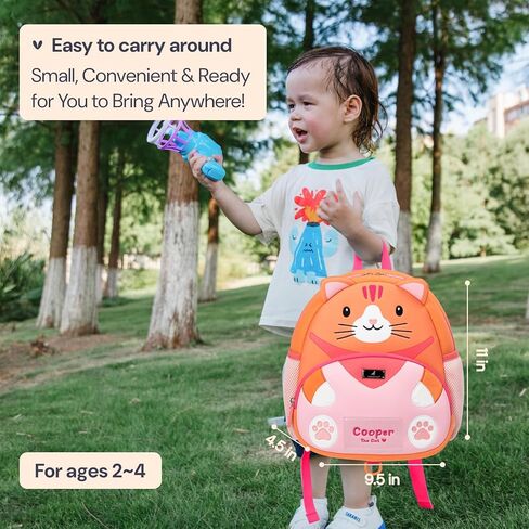 حقيبة ظهر BabbleRoo للأطفال الصغار، حقيبة ظهر للأطفال - ناعمة وخفيفة ومريحة ومقاومة للماء من النيوبرين حقيبة ظهر صغيرة لطيفة مع أشرطة عاكسة آمنة، حقيبة ظهر لطيفة على شكل حيوان - دوني ذا دينو in Kuwait