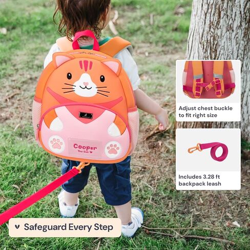 حقيبة ظهر BabbleRoo للأطفال الصغار، حقيبة ظهر للأطفال - ناعمة وخفيفة ومريحة ومقاومة للماء من النيوبرين حقيبة ظهر صغيرة لطيفة مع أشرطة عاكسة آمنة، حقيبة ظهر لطيفة على شكل حيوان - دوني ذا دينو in Kuwait