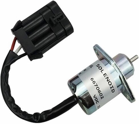 12V Engine Shut Off Stop Solenoid 6670602 Compatible For Bobcat 463 553 S70 S100 in Saudi Arabia