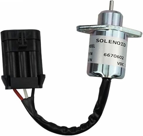 12V Engine Shut Off Stop Solenoid 6670602 Compatible For Bobcat 463 553 S70 S100 in Saudi Arabia
