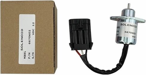 12V Engine Shut Off Stop Solenoid 6670602 Compatible For Bobcat 463 553 S70 S100 in Saudi Arabia