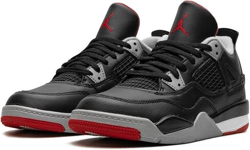 NIKE Jordan 4 “Bred Reimagined" Pre School Size 3Y Black/Fire Red-Cement Grey (BQ7669-006) in Saudi Arabia