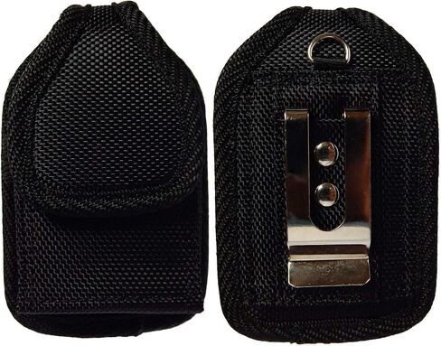 Premium Classic Style Hook and Loop Pouch case with Belt Clip for Tandem Diabetes Care T:Slim X2 Pump (Black/Vertical/1) in Saudi Arabia