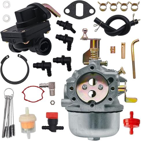 Carburetor Fit لـ Kohler K321 K341 Cast Iron 14hp 16hp M14 M16 Fit for John Deere 214 300 312 316 316 Torment Cadet 1600 1650 مع مضخة الوقود 45-053-55-S in Saudi Arabia