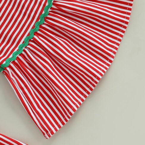 Baby Kid Girls Ruffled Cotton Pajamas Set Long Sleeve Button Down Shirts Tops and Pants Matching 2PCS Pj Lounge Sets in Kuwait