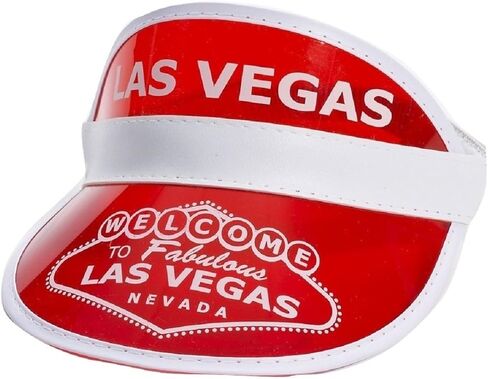 Forum Novelties 72875 Las Vegas Visor ، مقاس واحد ، أحمر ، حزمة 1 in Saudi Arabia