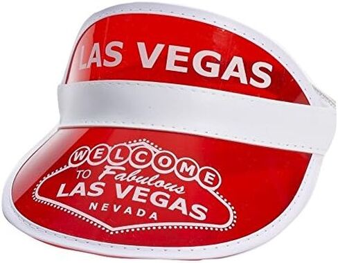 Forum Novelties 72875 Las Vegas Visor ، مقاس واحد ، أحمر ، حزمة 1 in Saudi Arabia