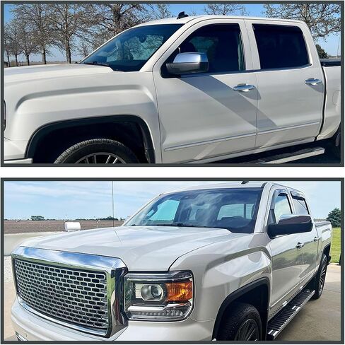 Spec-D Tuning Left Driver Side Chrome Power Heated Mirror w/Puddle Light Compatible with 2014-2018 Chevy Silverado, GMC Sierra in Saudi Arabia