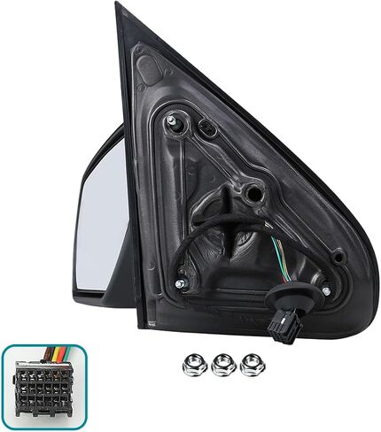 Spec-D Tuning Left Driver Side Chrome Power Heated Mirror w/Puddle Light Compatible with 2014-2018 Chevy Silverado, GMC Sierra in Saudi Arabia