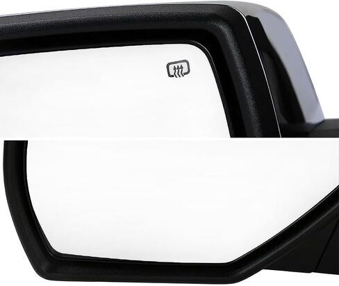Spec-D Tuning Left Driver Side Chrome Power Heated Mirror w/Puddle Light Compatible with 2014-2018 Chevy Silverado, GMC Sierra in Saudi Arabia