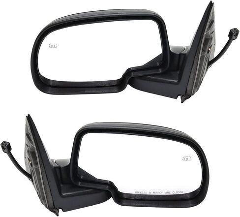 Kool Vue Driver & Passenger Side Power Heated Mirrors for Chevrolet Silverado 1500 Silverado 2500 GMC Sierra 1500 Sierra 2500 2001-2002 With Puddle Lamp Paintable Extended Cab & Standard Cab in Saudi Arabia