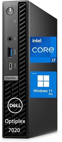 كمبيوتر مكتبي Dell OptiPlex 7010 Micro Form Factor، الجيل الثالث عشر Intel Core i7-13700T Hexadeca-core (16 Core حتى 4.8 جيجا هرتز)، Intel UHD Graphics، 64 جيجا DDR4 SDRAM، 4 تيرابايت PCIe SSD، Windows 11 Pro، أسود in Saudi Arabia
