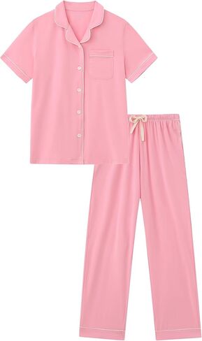 Rongtai Womens Pajamas مجموعات مريحة شعور بارد القطن pajama مجموعة غير رسمية بوتن ناع in Kuwait
