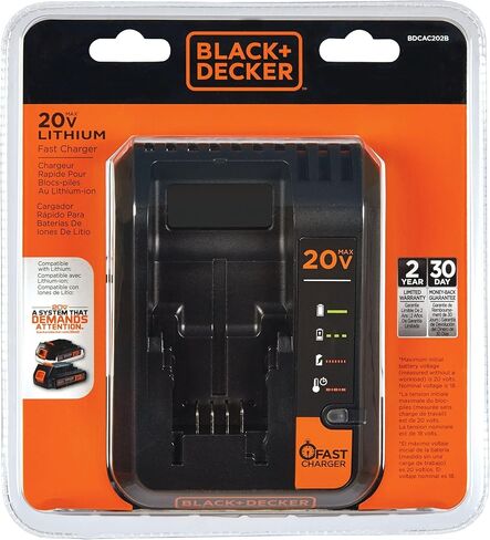 BLACK+DECKER 20V MAX Lithium Battery Charger, 2 Amp (BDCAC202B) in Saudi Arabia