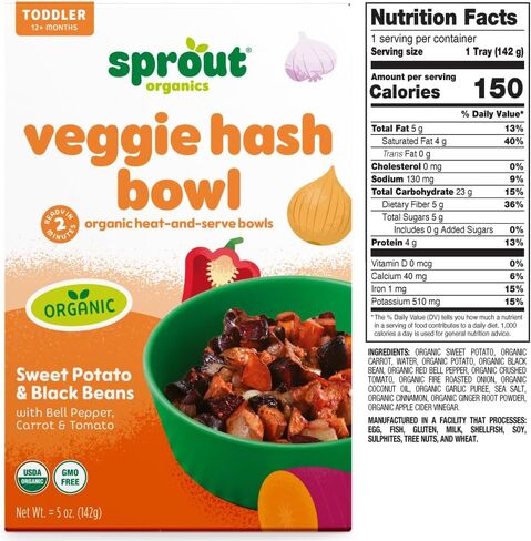 Sprout Organics, Toddler Meal, Oatmeal Raisin Breakfast Bowl, 5 oz (8-count) in Saudi Arabia