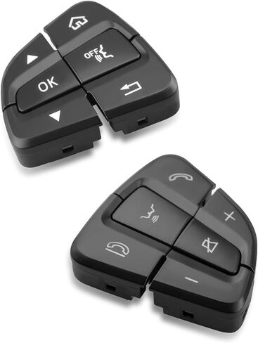 Steering Wheel Buttons Fit for Mercedes Benz C-Class W205 Touring Coupe, Fit for Mercedes Benz GLC C253 X253, Steering Wheel Control Button Cover 12 Pcs (Black) in Saudi Arabia
