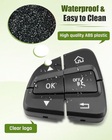 Steering Wheel Buttons Fit for Mercedes Benz C-Class W205 Touring Coupe, Fit for Mercedes Benz GLC C253 X253, Steering Wheel Control Button Cover 12 Pcs (Black) in Saudi Arabia