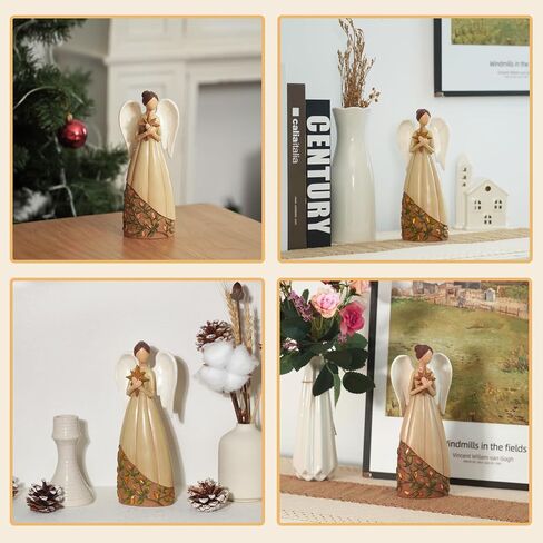 3PC Angel Figurines Collectible Statue Decor Christmas Memory Healing Gift Guardian for Home Office Wedding Living Room Centerpiece Decoration Women Mom Grandma Friends in Saudi Arabia