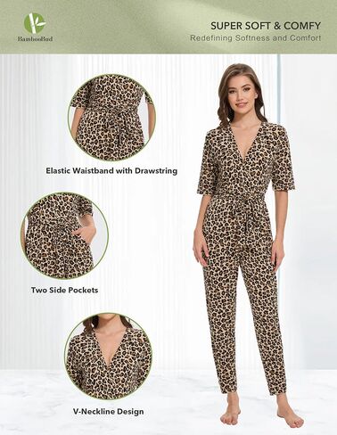 Women's Summer Jumpsuits Short Sleeve Casual 2025 One Piece Outfits Pants Rayon V Neck Belted Rompers S-XXL in Saudi Arabia