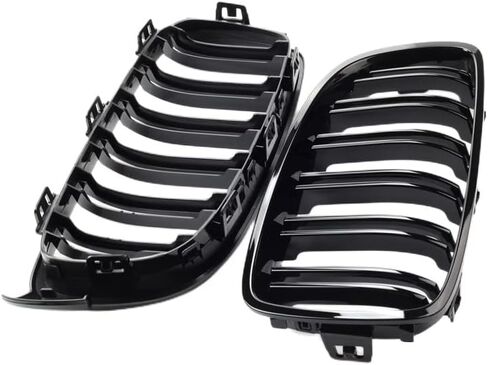 F32 Grill Front Kidney Grille Replacement Compatible with 2014-2020 4 Series F32 F33 F36 428i 430i 435i 440i 2015-2019 F82 F83 M4 3 Series F80 M3 (Double Slats Gloss Black) in Saudi Arabia