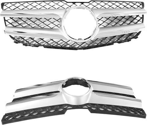 Partsflow Front Pumper Grille مع مجموعة شواية Chrome لعام 2013 2014 2015 Mercedes-Benz GLK250 GLK350 2048802983 in Kuwait