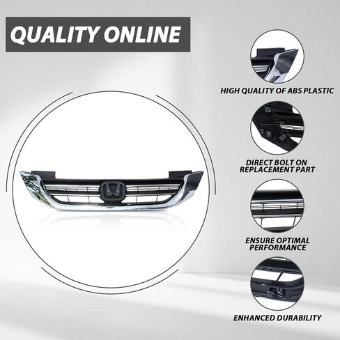 Front Bumper Grille For 2013-2015 Honda Accord Sedan Replacement for HO1200214 Upper Chrome Grille Replace Grill in Saudi Arabia