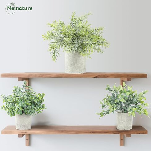 3 Pack Mini Potted Fake Plant, Artificial Plants Indoor, Artificial Frost-Hung,Eco-Friendly Gray Pot, No Need for Maintenance，Ideal Decor for Home and Office in Saudi Arabia