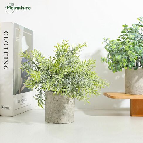 3 Pack Mini Potted Fake Plant, Artificial Plants Indoor, Artificial Frost-Hung,Eco-Friendly Gray Pot, No Need for Maintenance，Ideal Decor for Home and Office in Saudi Arabia