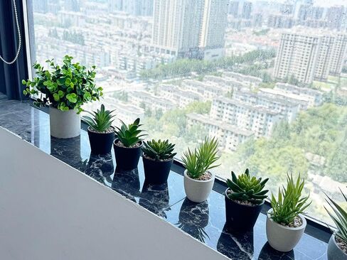 3 Pack Fake Plants Mini Artificial Greenery Potted Plants for Home Decor Indoor Office Table Room Farmhouse Bathroom Decor in Saudi Arabia