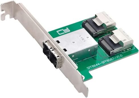NFHK PCI-Express 4.0 Mini SAS HD SFF-8643 Female to SFF-8643 Female PCBA Coupler Adapter Extender in Saudi Arabia