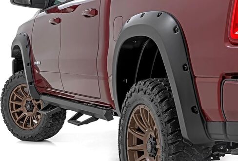 مشاعل جيب البلد الخام لذاكرة الوصول العشوائي 1500 2WD/4WD (2025) - مشاعل عجلة نمط الترباس ، أسود مسطح ، مجموعة من 4 in Saudi Arabia