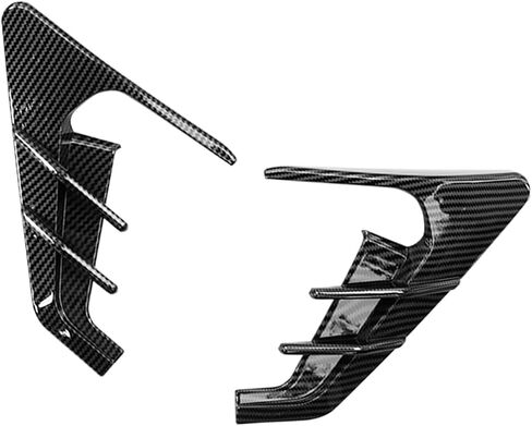IKON MOTORSPORTS, Side Camera Flanks Cover Trim Compatible With 2021-2023 Tesla Model 3 2020-2022 Tesla Model Y, Matte Carbon Fiber Print ABS Driver Passenger Side Air Flow Fender Vent Covers Trim 2PC in Saudi Arabia