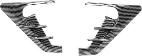 IKON MOTORSPORTS, Side Camera Flanks Cover Trim Compatible With 2021-2023 Tesla Model 3 2020-2022 Tesla Model Y, Matte Carbon Fiber Print ABS Driver Passenger Side Air Flow Fender Vent Covers Trim 2PC in Saudi Arabia