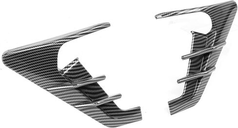 IKON MOTORSPORTS, Side Camera Flanks Cover Trim Compatible With 2021-2023 Tesla Model 3 2020-2022 Tesla Model Y, Matte Carbon Fiber Print ABS Driver Passenger Side Air Flow Fender Vent Covers Trim 2PC in Saudi Arabia