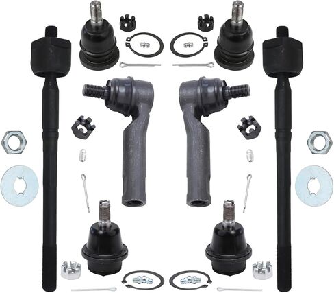 Detroit Axle - 8pc Front Suspension Kit for Toyota 2005-2018 Tacoma 4 Upper Lower Ball Joints 4 Outer Inner Tie Rod Ends 2006 2007 2008 2009 2010 2011 2012 2013 2014 2015 2016 2017 Replacement in Saudi Arabia