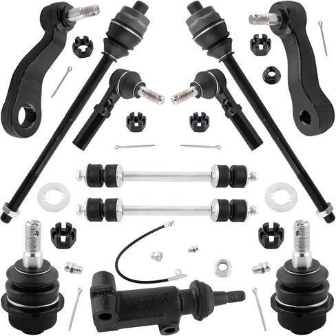 K6693 K80631 ES3488 ES3609 K6723 K6654 K6535 Front Idler Arm Pitman Arm Lower Ball Comborts Inner & Outer Tie Rods Bar Tway to Chevrolet GMC Silverado Silverado 1500 2500 3500 Hummer H2 ، حزمة 11 in Saudi Arabia