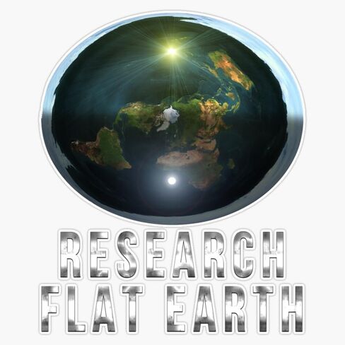 MAGNET Research Flat Earth Magnetic Vinyl Sticker Decal Magnet 5" in Saudi Arabia