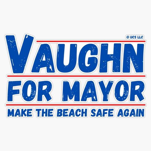 Magnet Jaws: Larry Vaughn For Amity Island Mayor Magnet Vinyl Decal Sticker 5" in Saudi Arabia