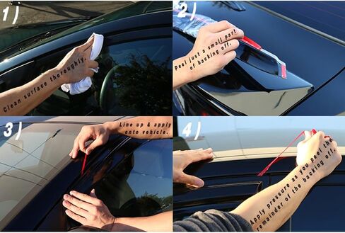 IKON MOTORSPORTS Tape On External Side Window Wind Deflectors, Compatible with 1988-1998 Chevy C & K Reg Cab Pickup, Slim Style ABS Smoke Tinted & Semi-Transparent Sun Rain Guards Shield Vent Visor in Saudi Arabia
