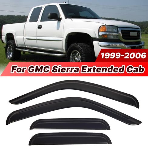 Window Visors Rain Guards, Window Deflectors for for Silverado Sierra Extended Cab 1999-2006,4 PCS Tape-On Rain Guards Vent Shade for for Silverado Sierra Extended Cab 1999-2006 in Saudi Arabia