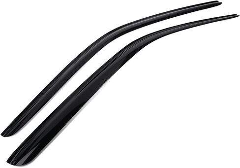IKON MOTORSPORTS Tape On External Window Visor, Compatible with 2008-2023 Dodge Challenger, Acrylic Black Slim Style Sun Rain Guards Cover in Saudi Arabia