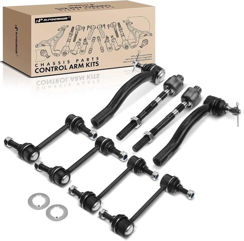 A-Premium Set of 8, Front & Rear Sway Bar Link, Front Inner & Outer Tie Rod End, Compatible with Ford Edge 2011-2014, Lincoln MKX 2011-2015 in Saudi Arabia